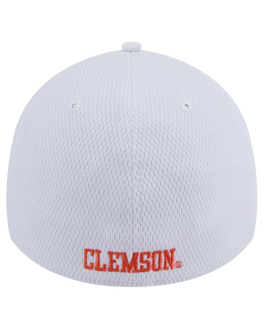 KTZ White Clemson Tigers Active Slash Sides 39thirty Flex Hat for men