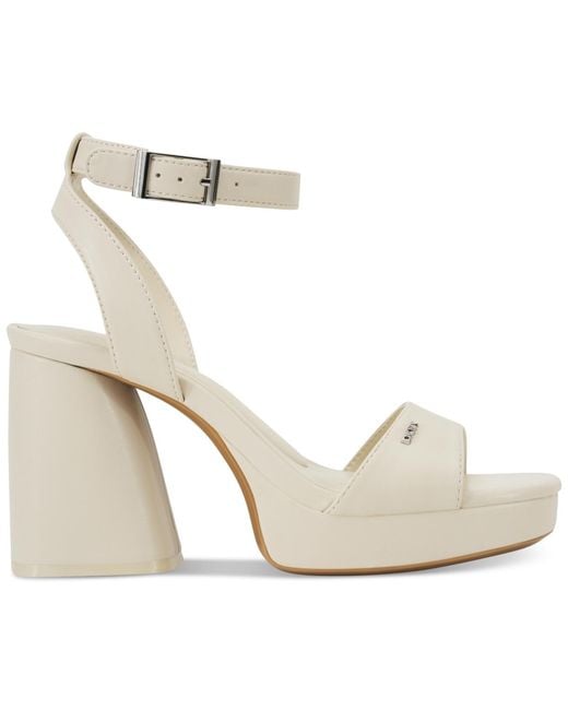 DKNY Metallic Scotia Platform Sandals