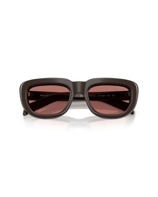 Prada Brown Rectangle Sunglasses