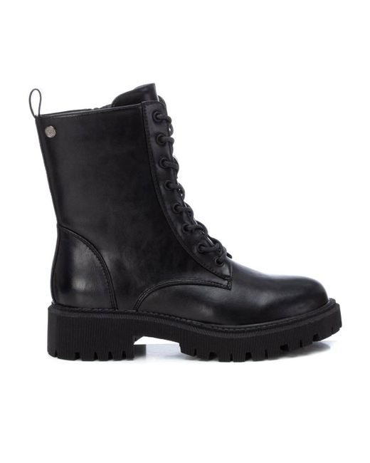 Xti Black Combat Booties By