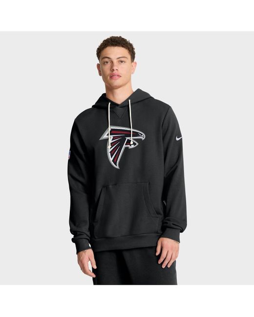 Nike Black Atlanta Falcons Sideline Standard Issue Initial Home Dri-fit Hoodie for men