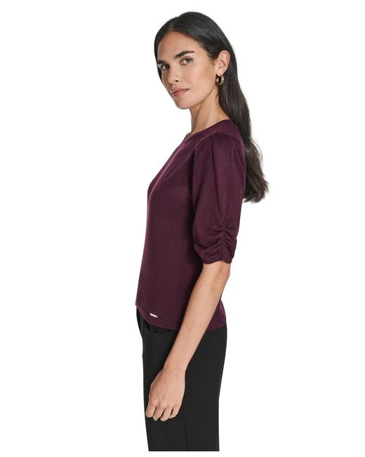 Calvin Klein Purple Crew Neck Sweater