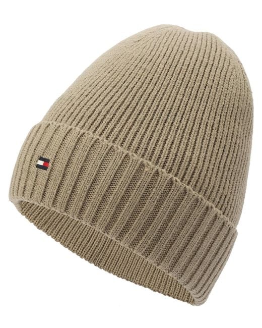 Tommy Hilfiger Green Core Flag Rib Cuff Hat for men