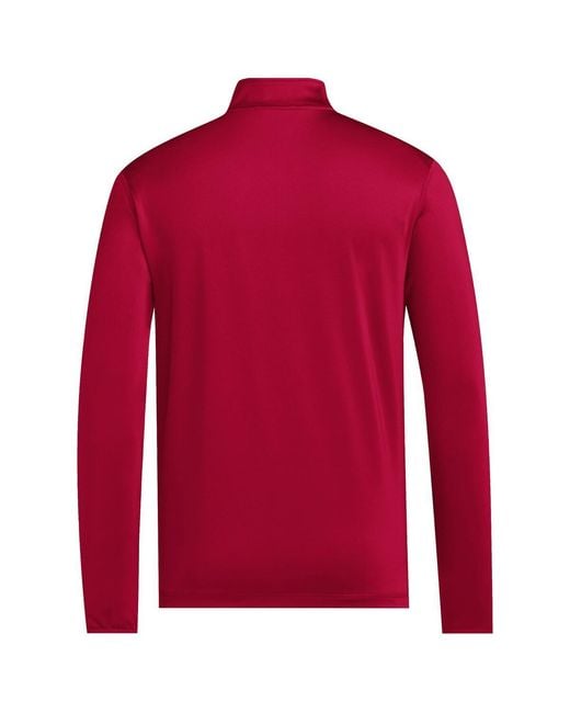 Adidas Red Nc State Wolfpack Strategy Half-zip Golf Jacket for men