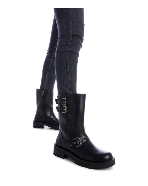 Xti Black Biker Booties By