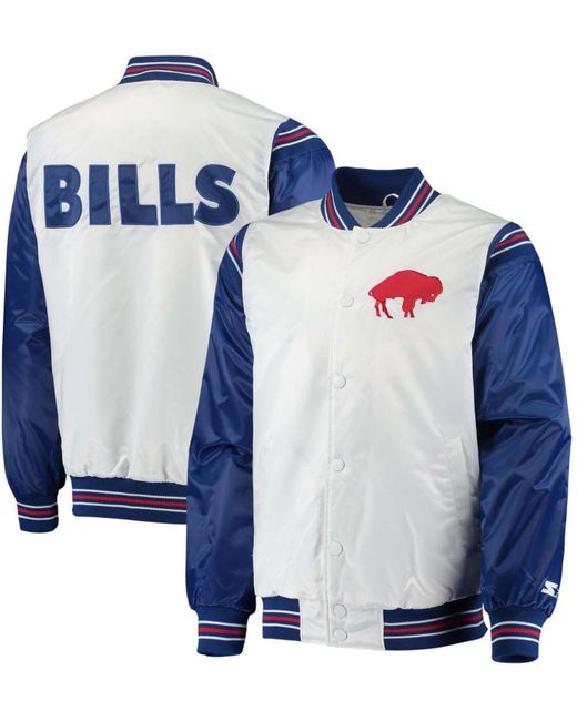 Starter White And Royal Buffalo Bills Historic Logo Renegade Satin
