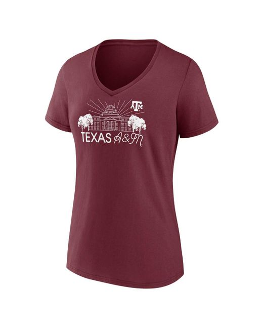 Fanatics Red Texas A&m aggies Fundamentals Region Draw T-shirt