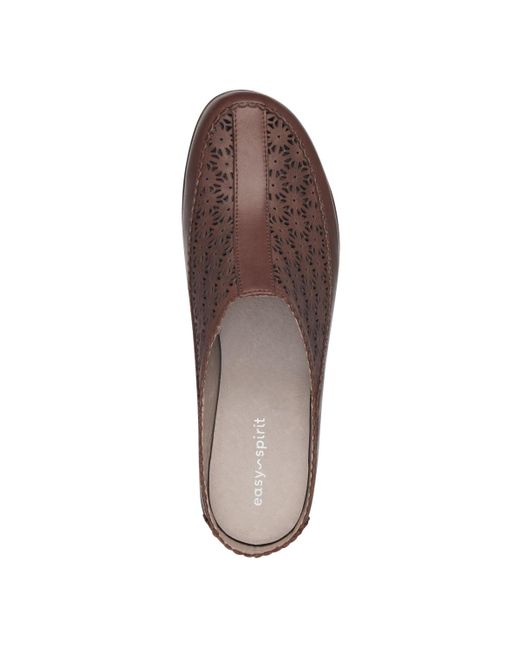 Easy Spirit Brown Dusk Block Heel Mules