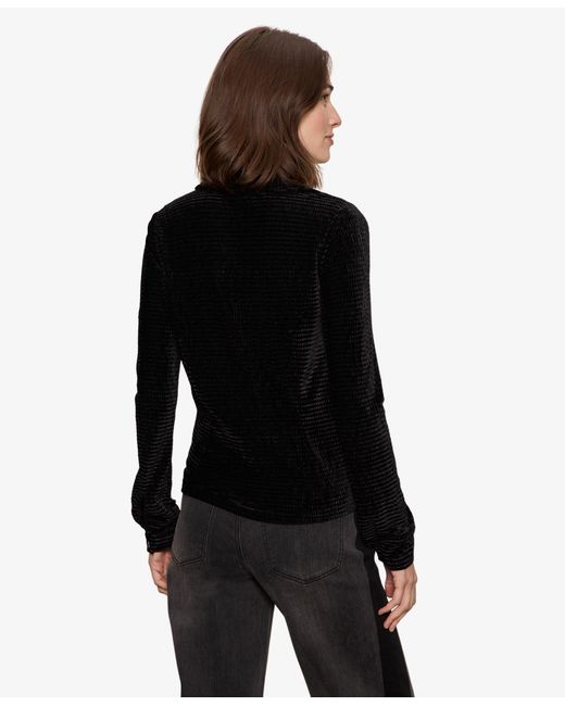 Sanctuary Black Fitted Button Down Top