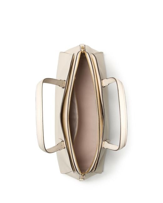 Kate Spade Natural Do It All Pebbled Leather Maise Carryall Tote Bag