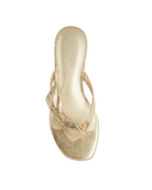 Katy Perry White Halie Bow Thong Slip-on Flat Sandals