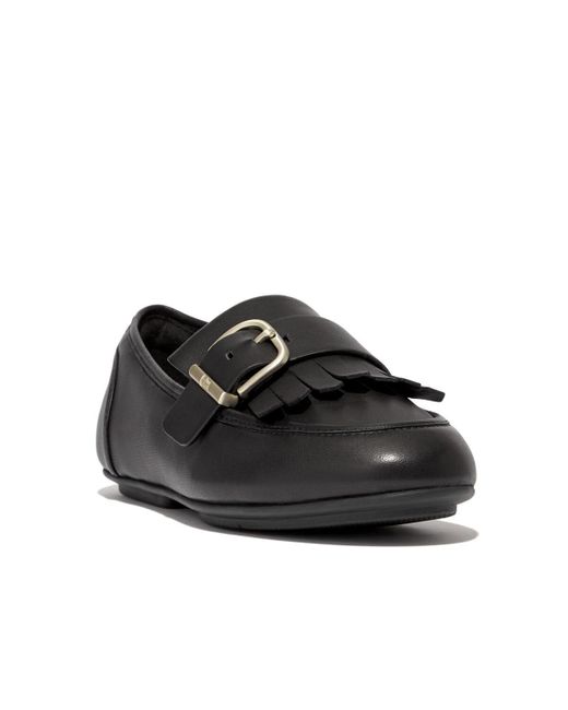 fitflop black loafers