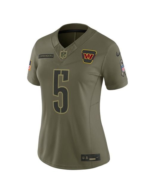 Nike Green Jayden Daniels Washington Commanders 2025 Salute To Service Limited Jersey