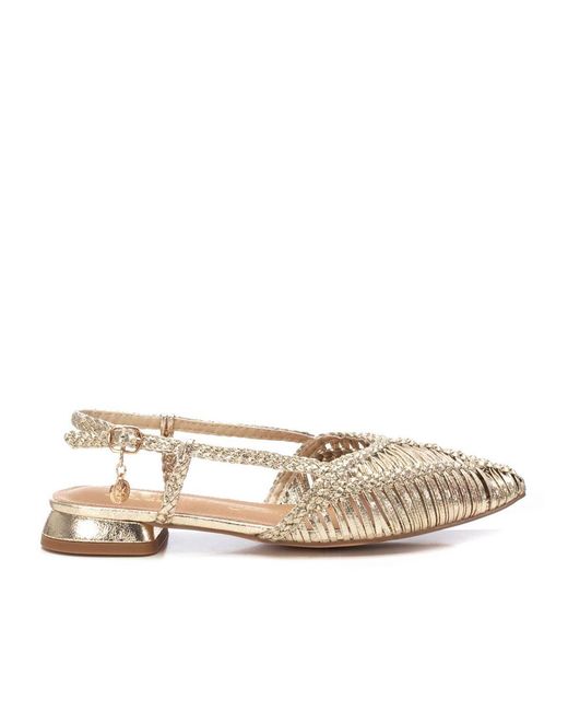 Xti Natural Braided Slingback Flats By