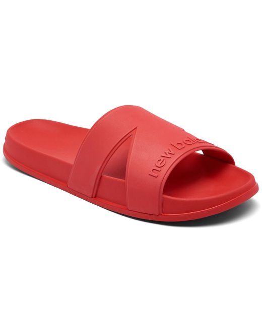 New Balance Red 200 Slide Sandals From Finish Line for men