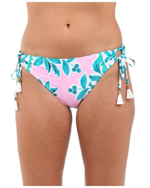 La Blanca Blue Opulent Palm Hipster Bikini Bottoms