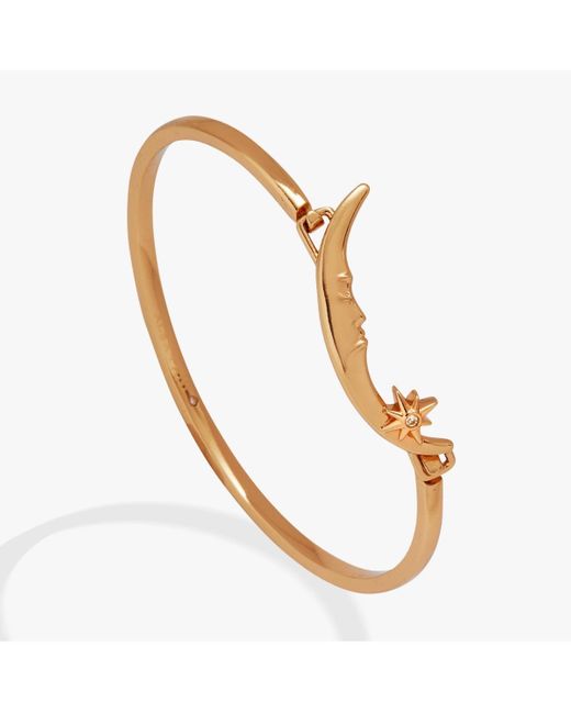 ALEX AND ANI White Crescent Moon Tension Bangle Bracelet