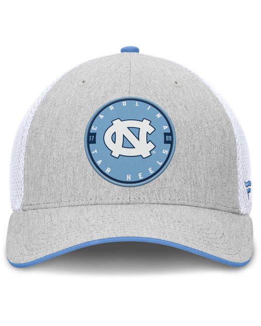 Fanatics Blue Heather Gray/white North Carolina Tar Heels trigger Flex Hat for men