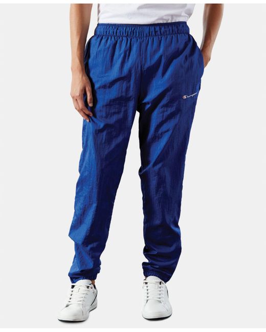 Champion Blue C-life Nylon Warm-up Pants for men