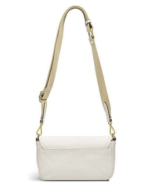 Radley White Heirloom Place Leather Small Flapover Crossbody