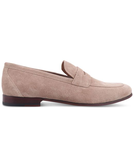 BarIII Pink Baldwinn Suede Penny Loafer for men