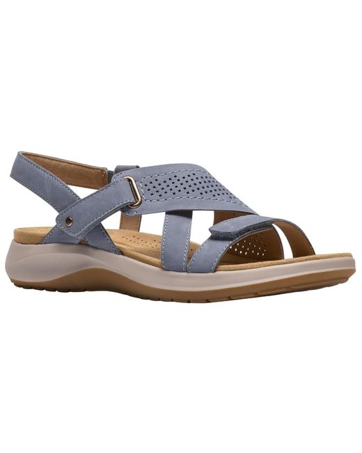 Clarks Blue Maelynn Gem Round Toe Sandals