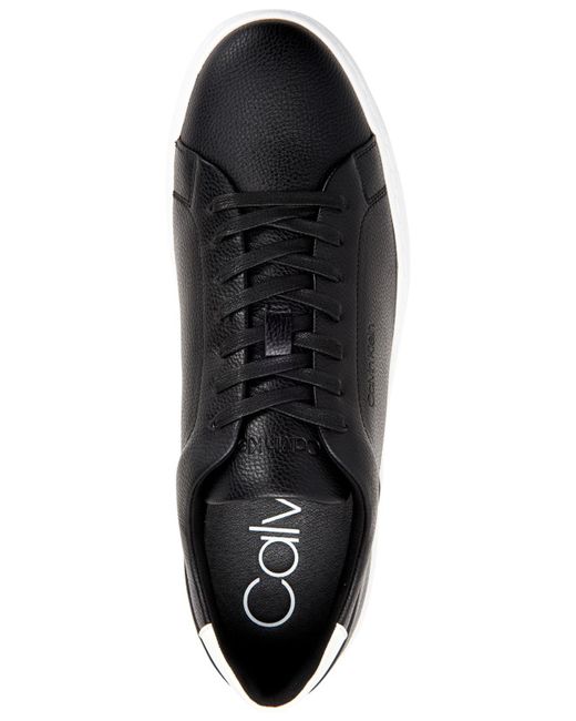 Calvin Klein Leather Falconi Fashion Sneakers in Black for Men Save