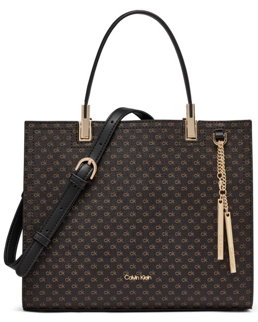 Calvin Klein Black Verne Small Satchel Bag
