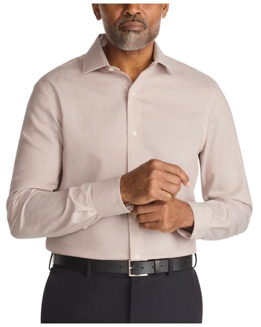 Tommy Hilfiger Brown Regular Fit Linen Dress Shirt for men