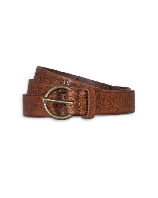 Frye Brown 20mm Tooling Stud Belt