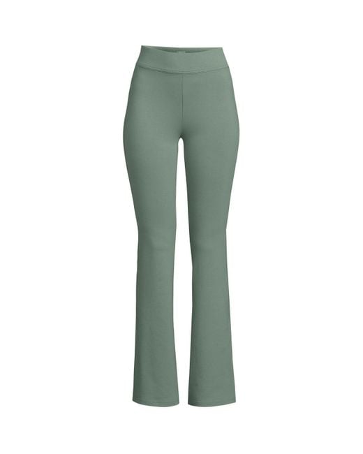 Lands' End Green Starfish High Rise Flare Pants