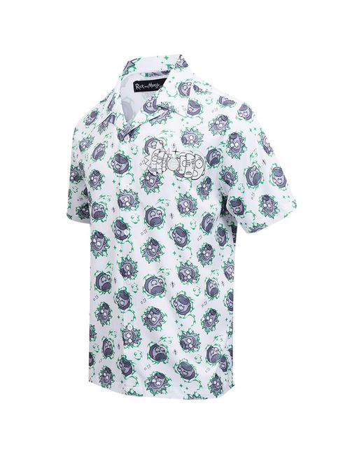 FREEZE MAX Rick And Morty 90's Rave Rickvival Showing Brain Button-up ...