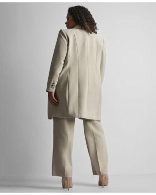 DKNY Natural One Button Topper Pull On Elastic Back Pant