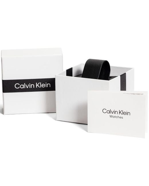 Calvin Klein Black Ck Motion Leather Strap Watch 39mm for men