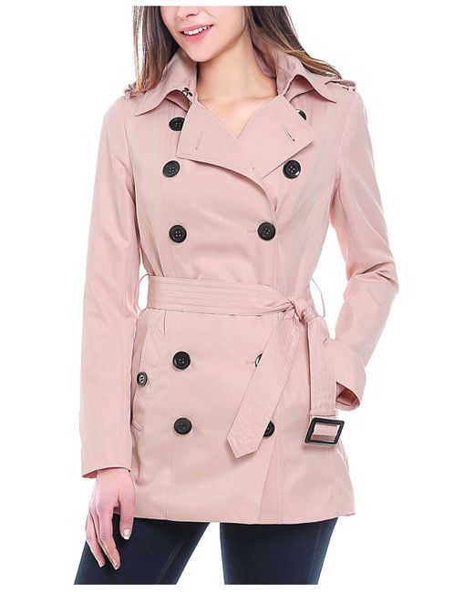 Kimi + Kai Noa Water-resistant Shell Trench Coat in Pink | Lyst
