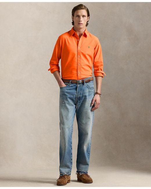 Polo Ralph Lauren Orange Garment-dyed Oxford Shirt for men