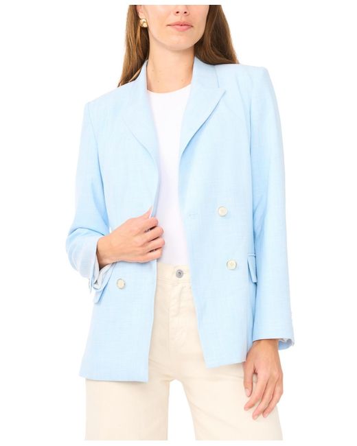 Vince Camuto Blue Collared Double Breasted Jacket