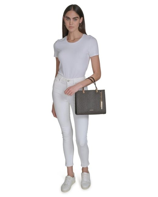 Calvin Klein Black Verne Small Satchel Bag