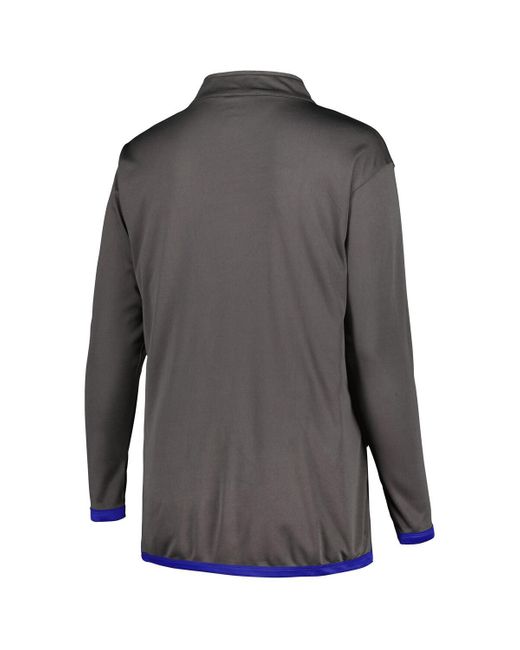 Profile Los Angeles Dodgers Plus Size Quarterzip Jacket in Gray Lyst