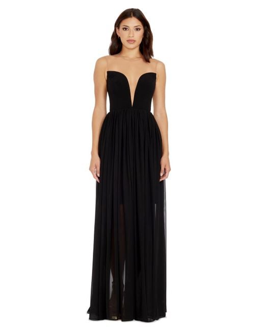Dress the Population Black Eleanor Strapless Gown