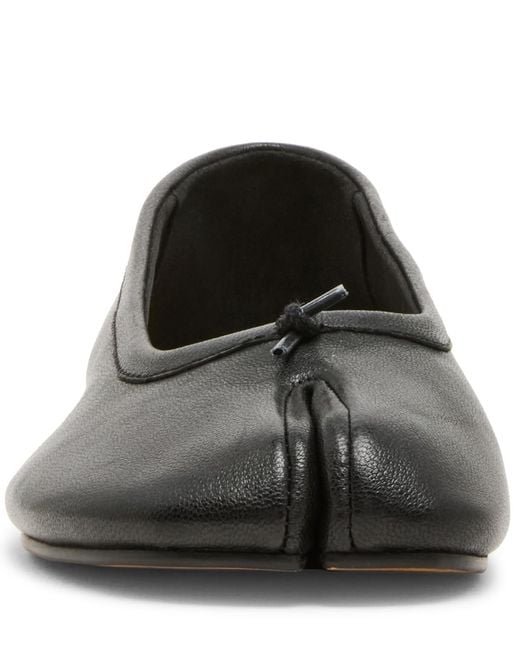 Steve Madden Black Calico Split-toe Ballet Flats