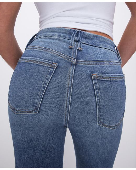 GOOD AMERICAN Blue Always Fits Good Legs Straight-leg Jeans