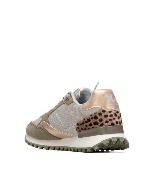 Xti Natural Lace-up Sneakers By