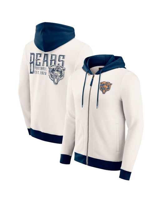 Fanatics Blue Darius Rucker Collection By Chicago Bears Distressed Graphics Full-zip Hoodie for men