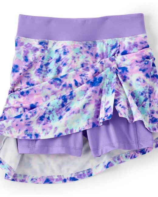 Lands' End Blue Girls Split Hem Active Skort