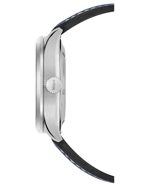 MIDO Gray Swiss Automatic Multifort Textile Strap Watch 42mm for men