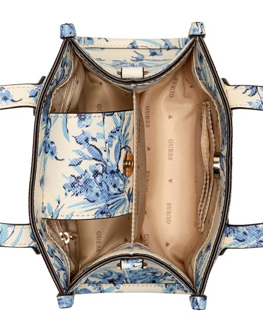 Guess Blue Silvana Two-compartment Mini Tote