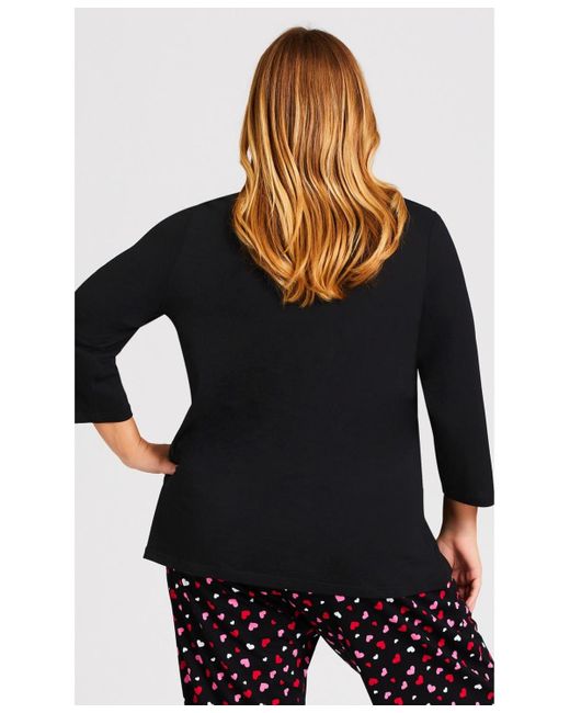 Avenue Black Plus Size Cold Days Top