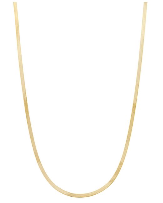 Macy's Herringbone Link Chain Necklace In 10k Gold, 16" + 2" Extender