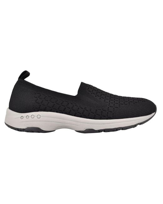 Easy Spirit Black Tech Round Toe Casual Slip-on Flats
